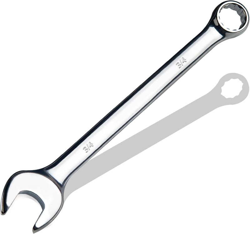 pgroup 3/4" SAE Combination Wrench, CR-V Steel with Mirror Polish, 12-Point Design, 15-Degree Offset, Perfect for Auto Repair, Household, Car & Truck Emergency - Image 1